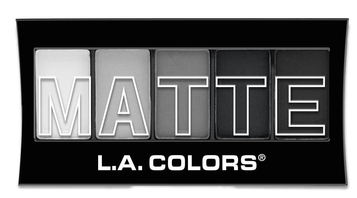 L.A. COLORS Black Lace CEM475, paleta de sombras mate para looks versátiles.