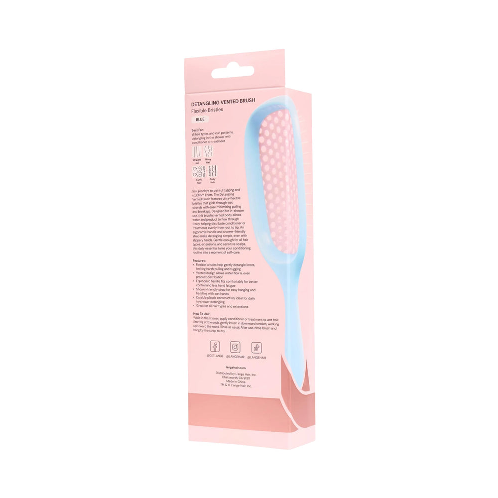 Flexible bristles of the L'ANGE brush ease knots across all hair types.