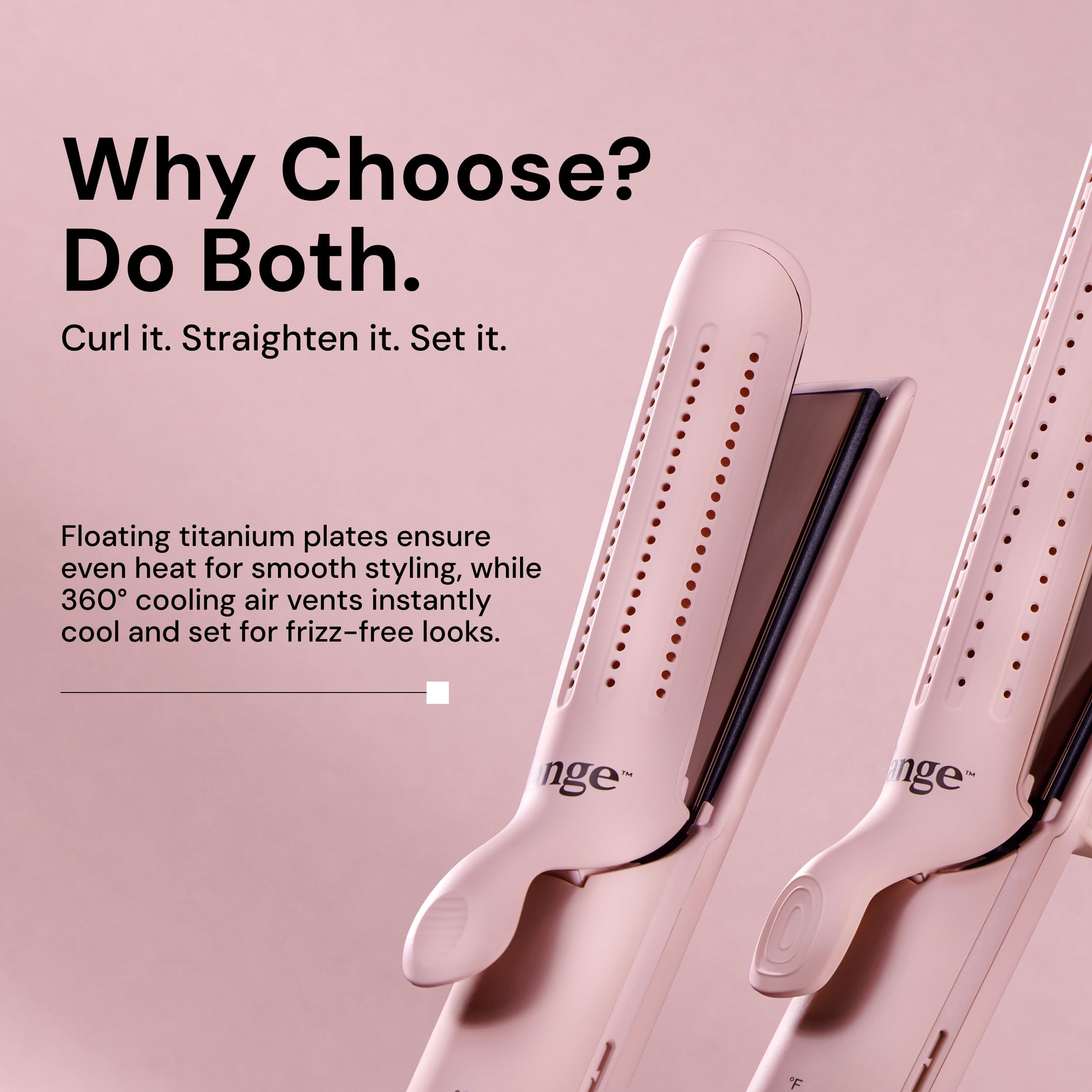 L'ANGE HAIR Le Duo Grande built-in clip securing hair during styling