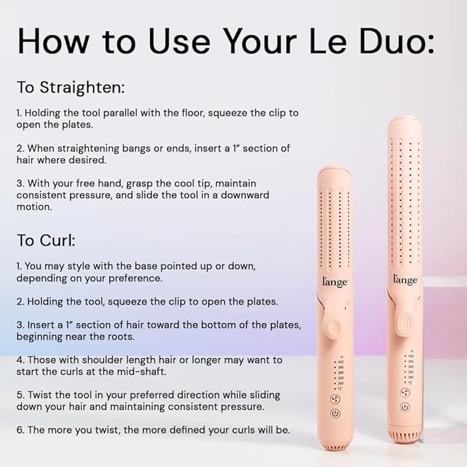 L'ANGE HAIR Le Duo Grande 360° airflow vents cooling hair on contact