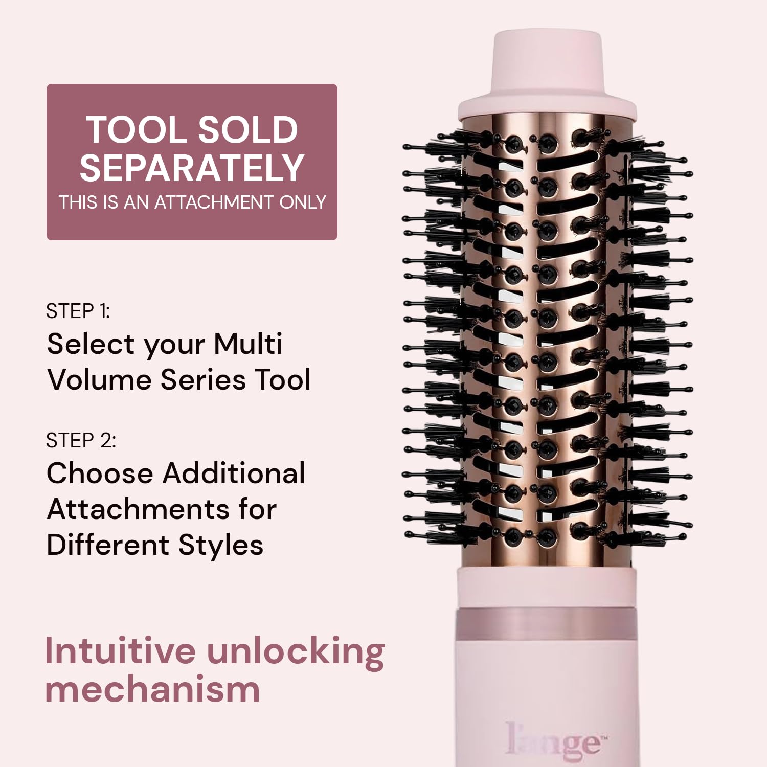 L'ANGE HAIR 60mm oval attachment for balanced volume and control