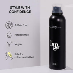 Hold-All protege de humedad y UV para un estilo estable.