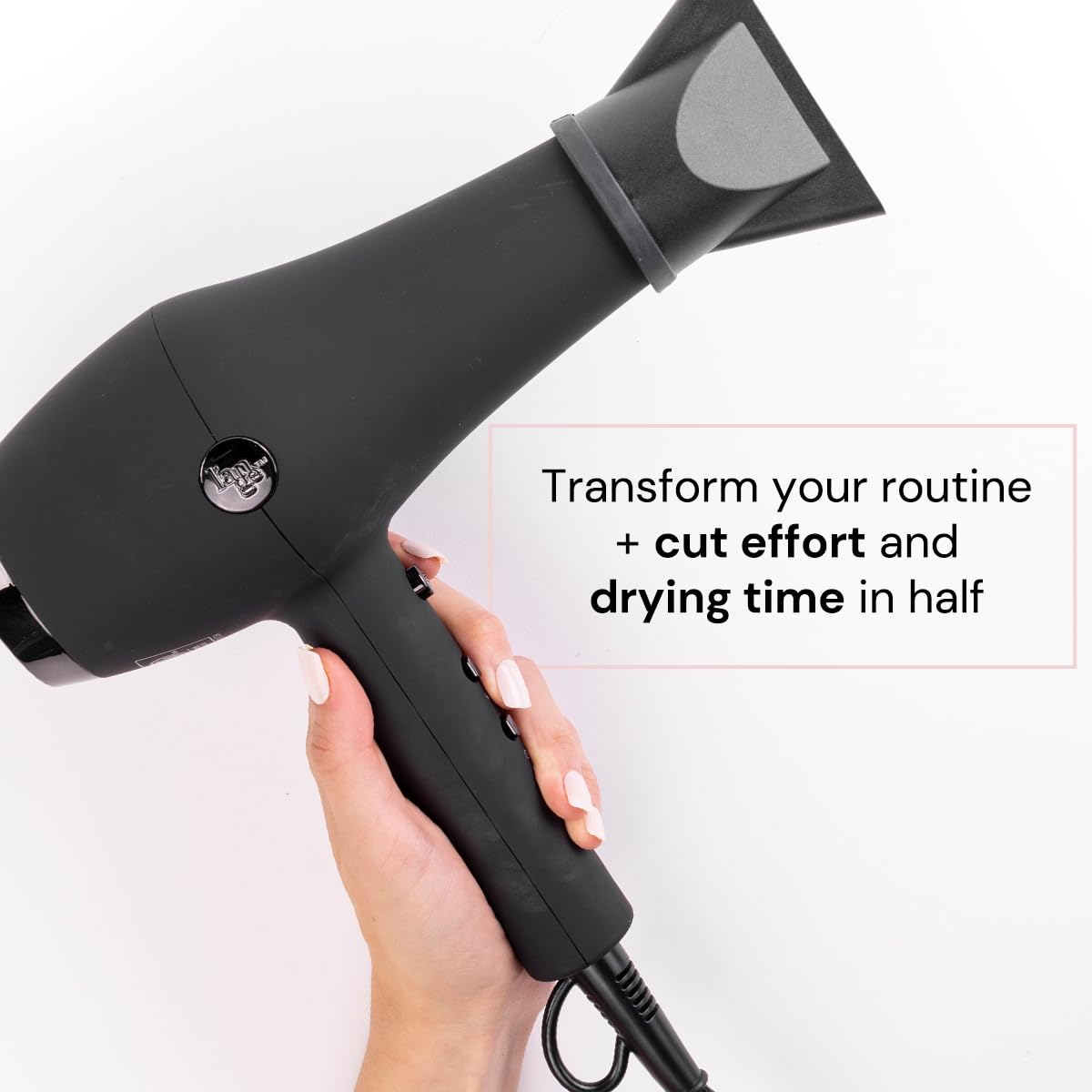 Soleil ion function reduces frizz while drying for a smooth finish.