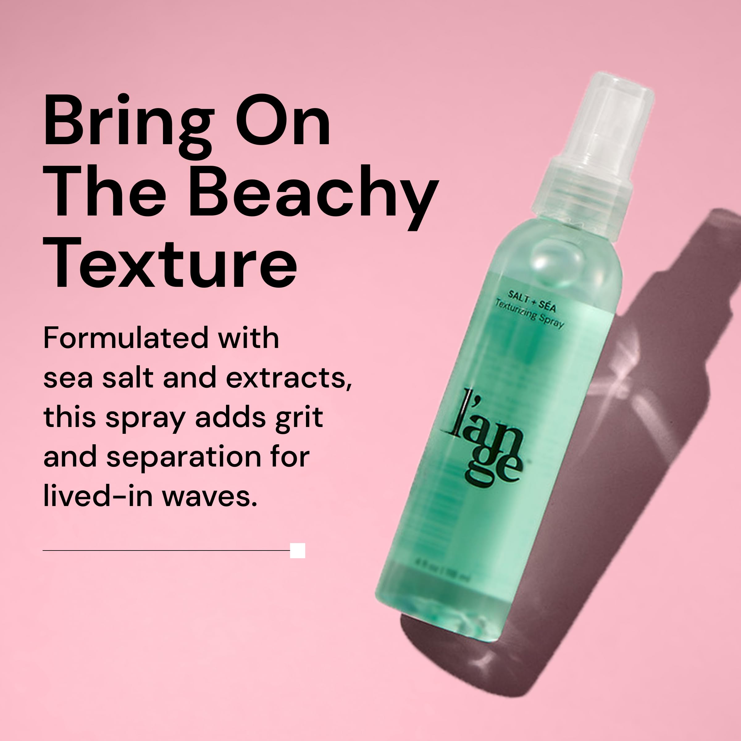 L'ANGE HAIR Spray texturizante, ondas playa, volumen ligero para cabello fino.