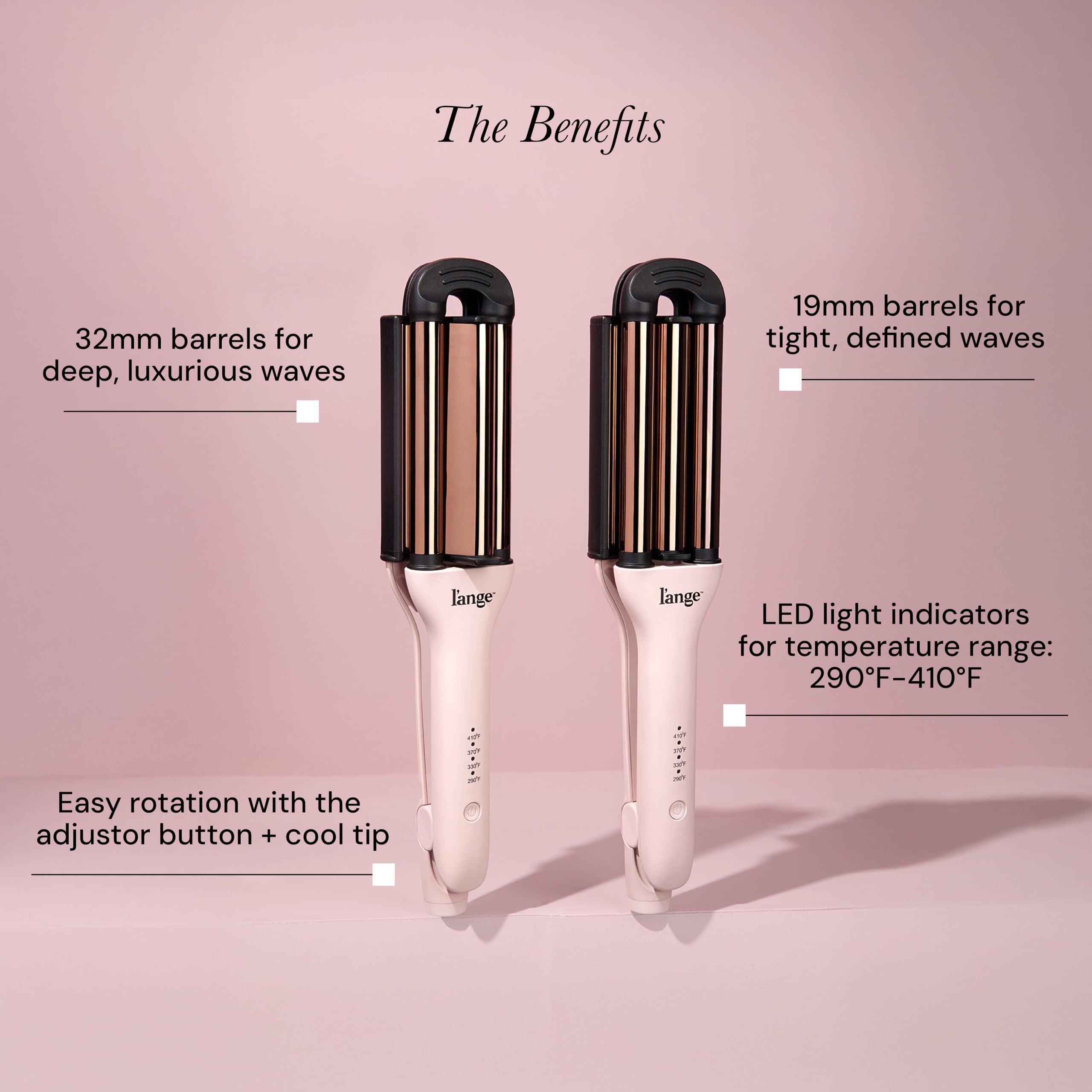 L'ANGE VersaWaver adjustable temperature helps tailor heat to your hair type.