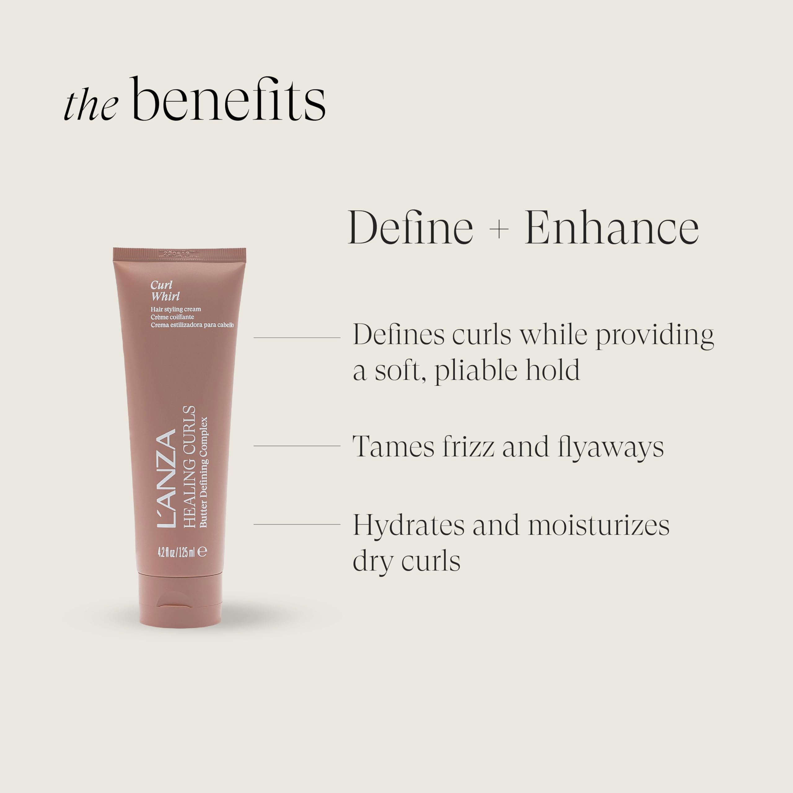 L’ANZA Curl Whirl Defining Creme applied on waves – enhances shape without stiffness.