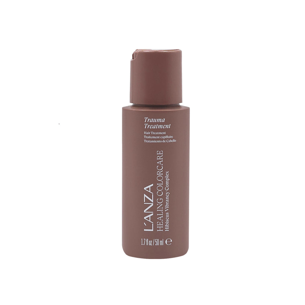 L’ANZA Healing ColorCare Trauma Treatment bottle showing color-safe protection for hair