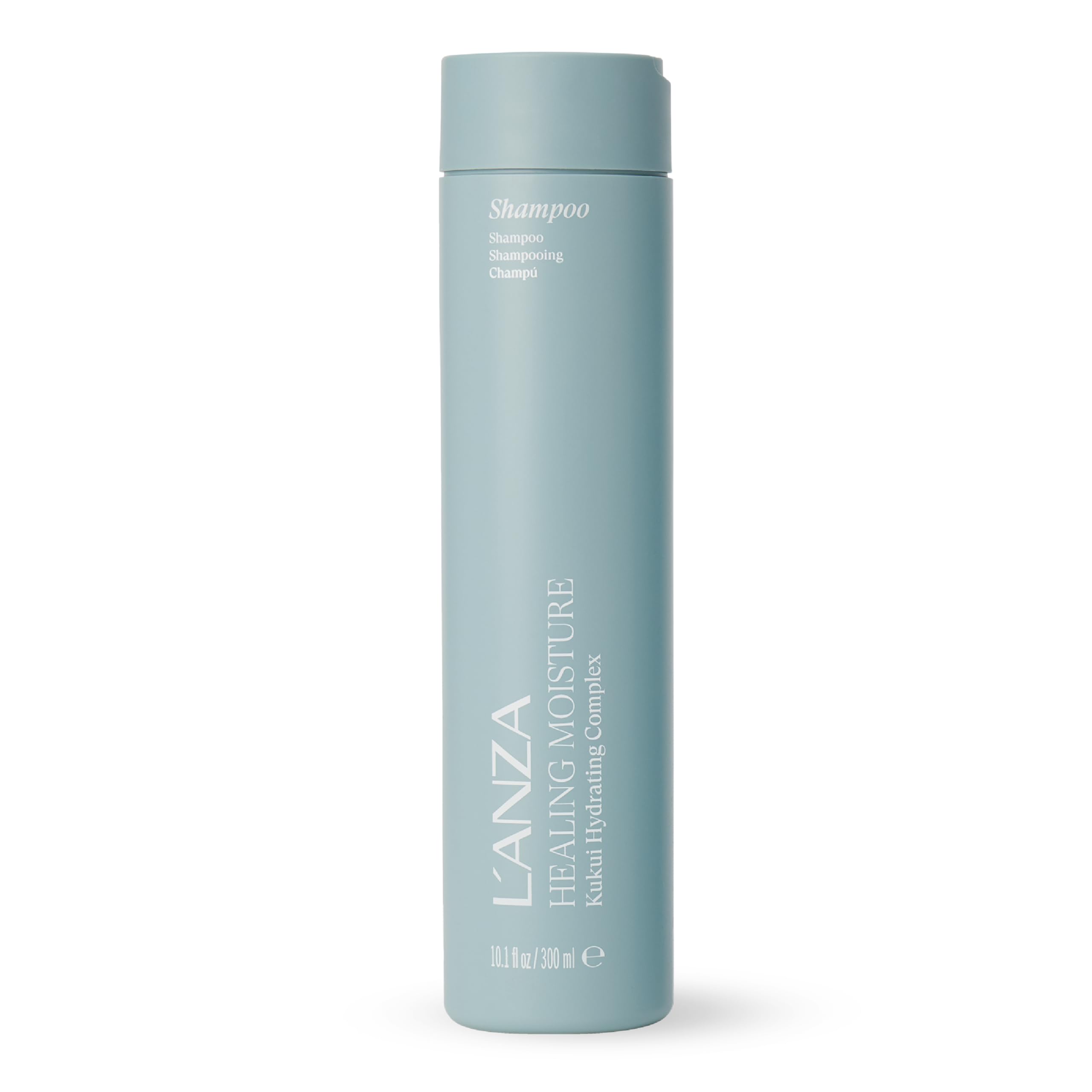 L’ANZA Healing Moisture Shampoo bottle showing deep hydration for dry hair