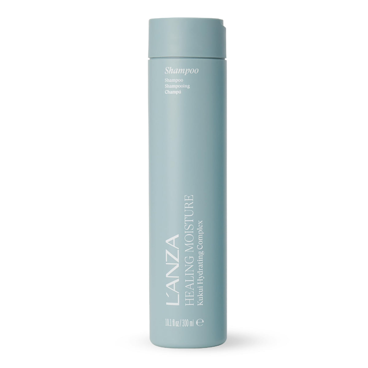 L’ANZA Healing Moisture Shampoo bottle showing deep hydration for dry hair