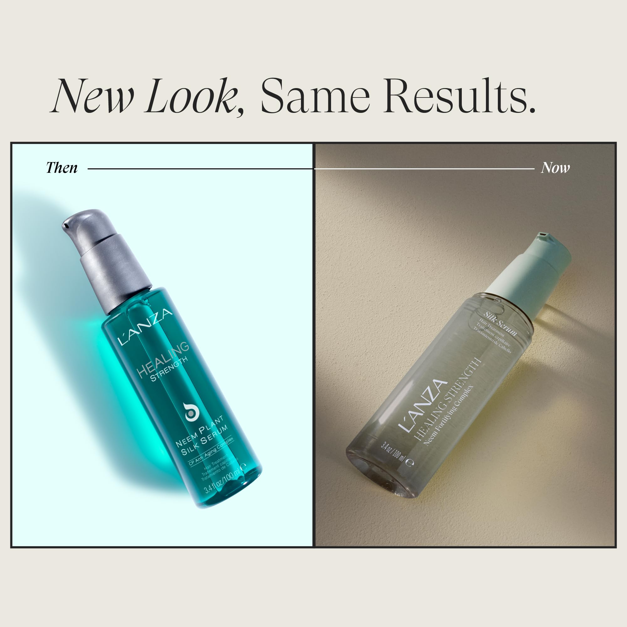 Applying L’ANZA serum to mid-length hair for frizz control