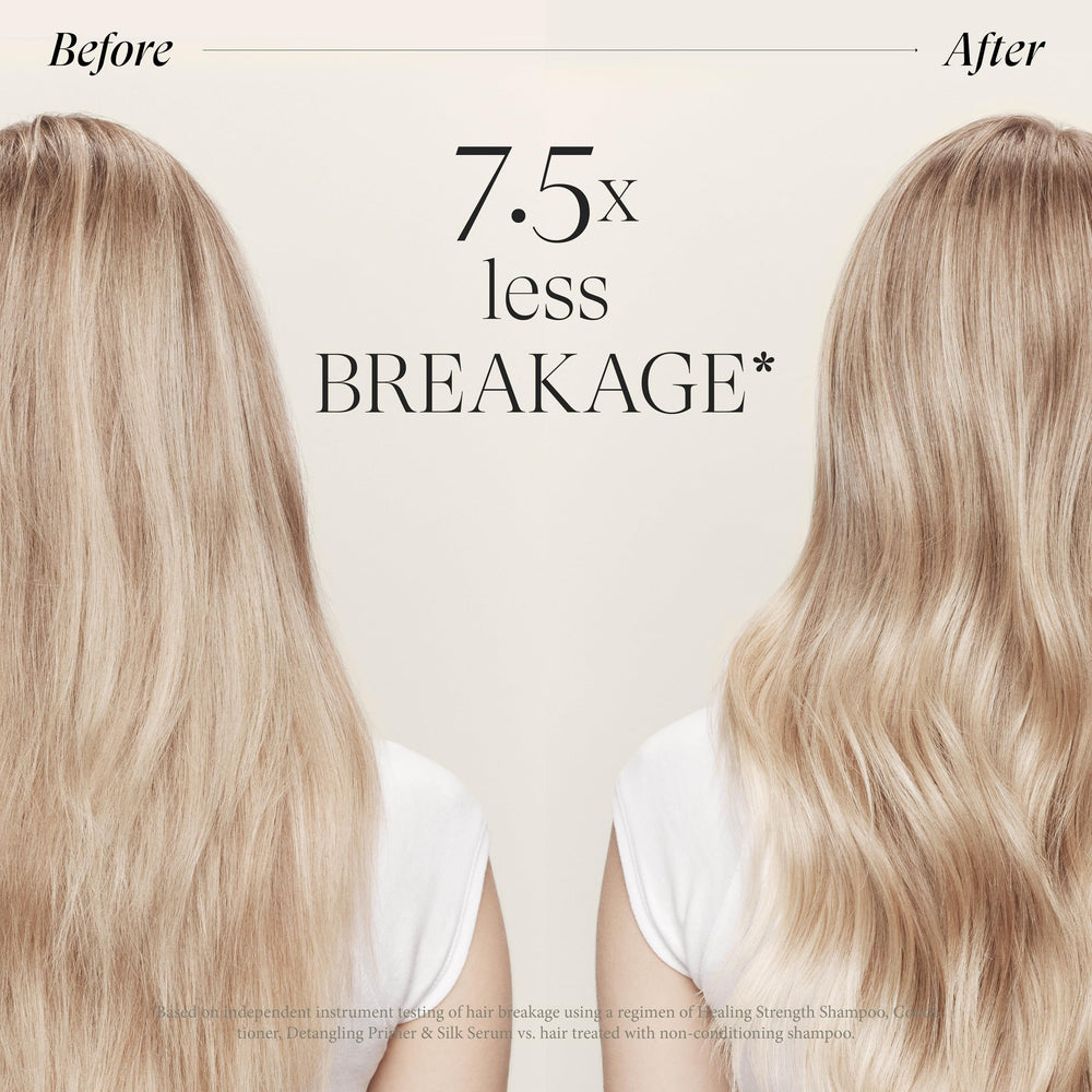 Frizz-free strands after using L’ANZA Healing Strength Silk Serum