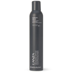 L’ANZA Healing Style Dramatic FX spray bottle delivers firm hold for polished finishes.