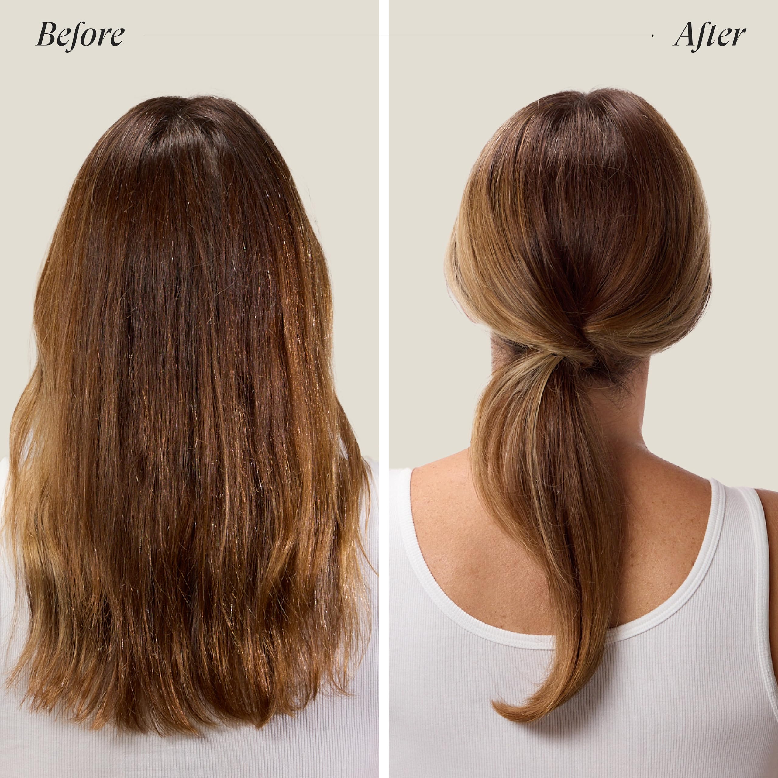 Keratin Healing Technology on the bottle signals strength and repair.