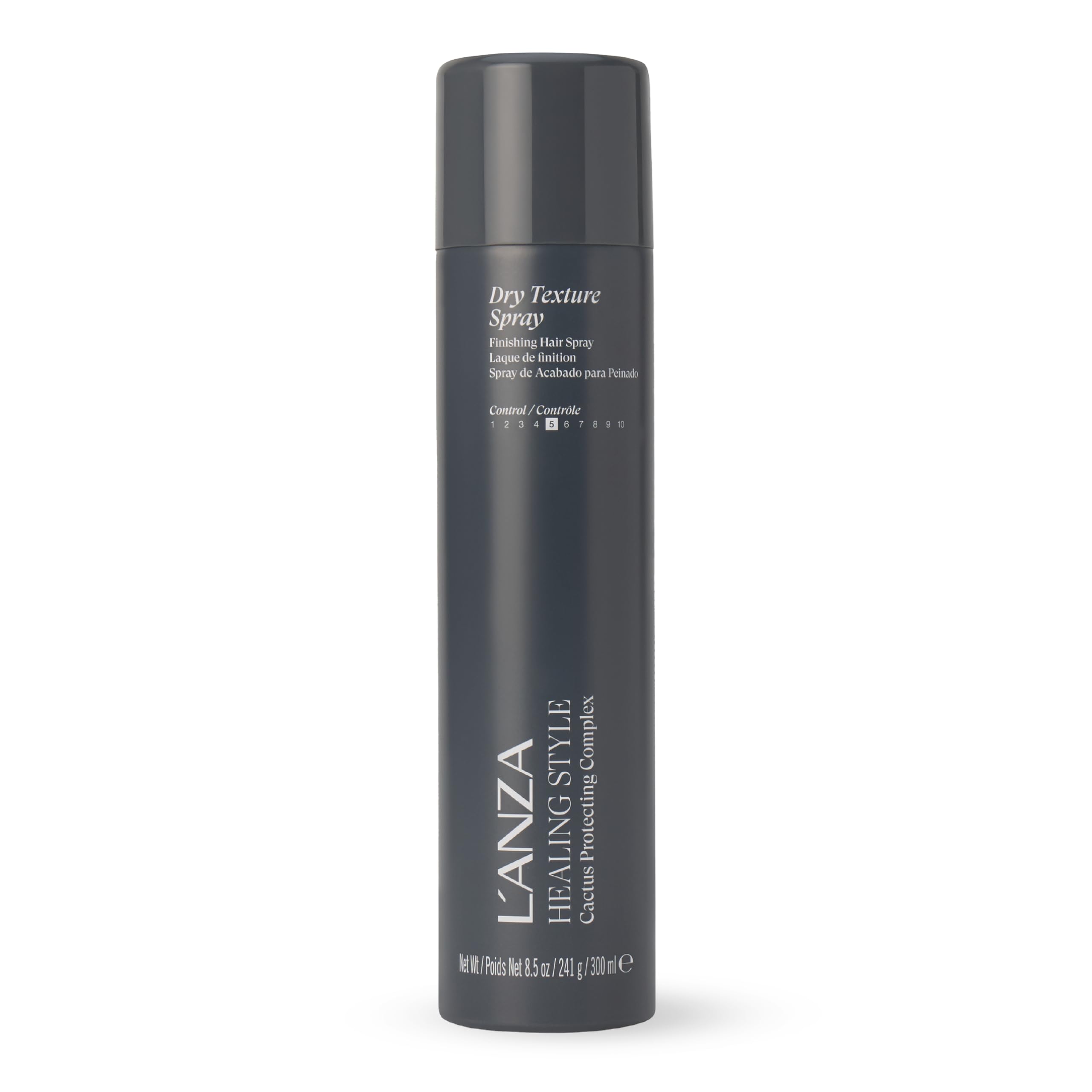 L’ANZA Healing Style Dry Texture Spray bottle shows volume with a natural matte finish.