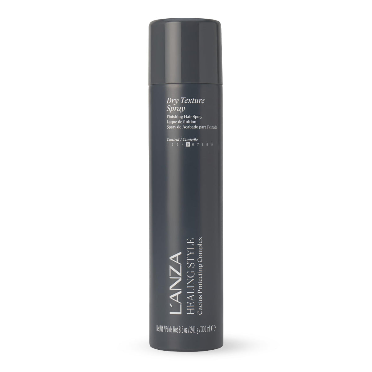 L’ANZA Healing Style Dry Texture Spray bottle shows volume with a natural matte finish.