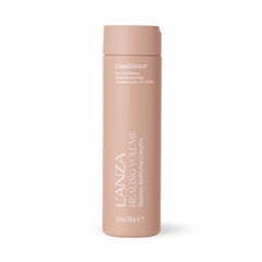 L’ANZA Healing Volume conditioner bottle view boosts body for fine hair.