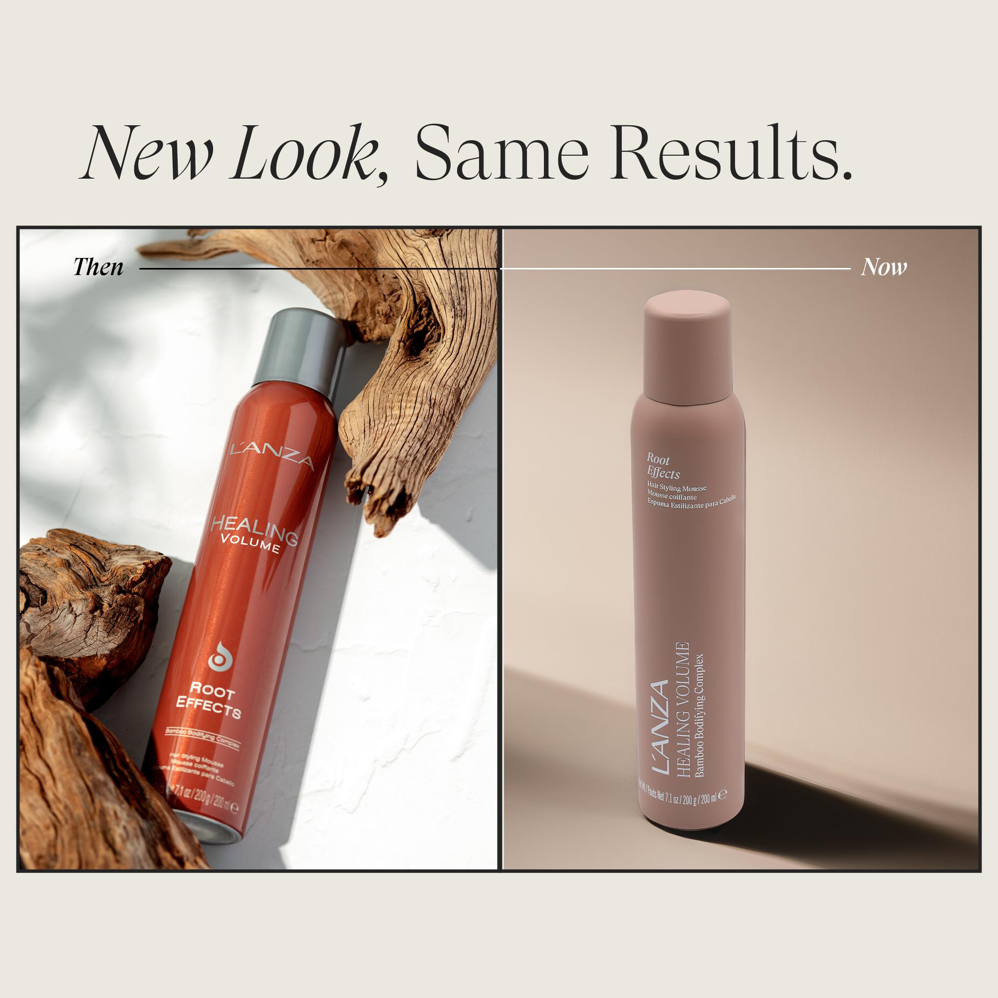 L’ANZA Healing Volume Root Effects mousse applicator delivering lightweight root lift.