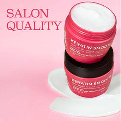 Aplicación en cabello húmedo con Mascarilla de keratina suave L LUSETA para nutrición.