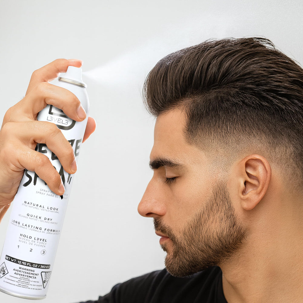 Aerosol L3 Nivel 3 con acabado suave para un look liso y sedoso.