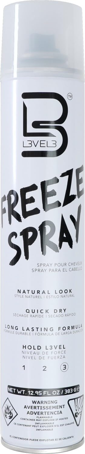 Aerosol para el cabello L3 Nivel 3 con fijación extra para peinados duraderos.