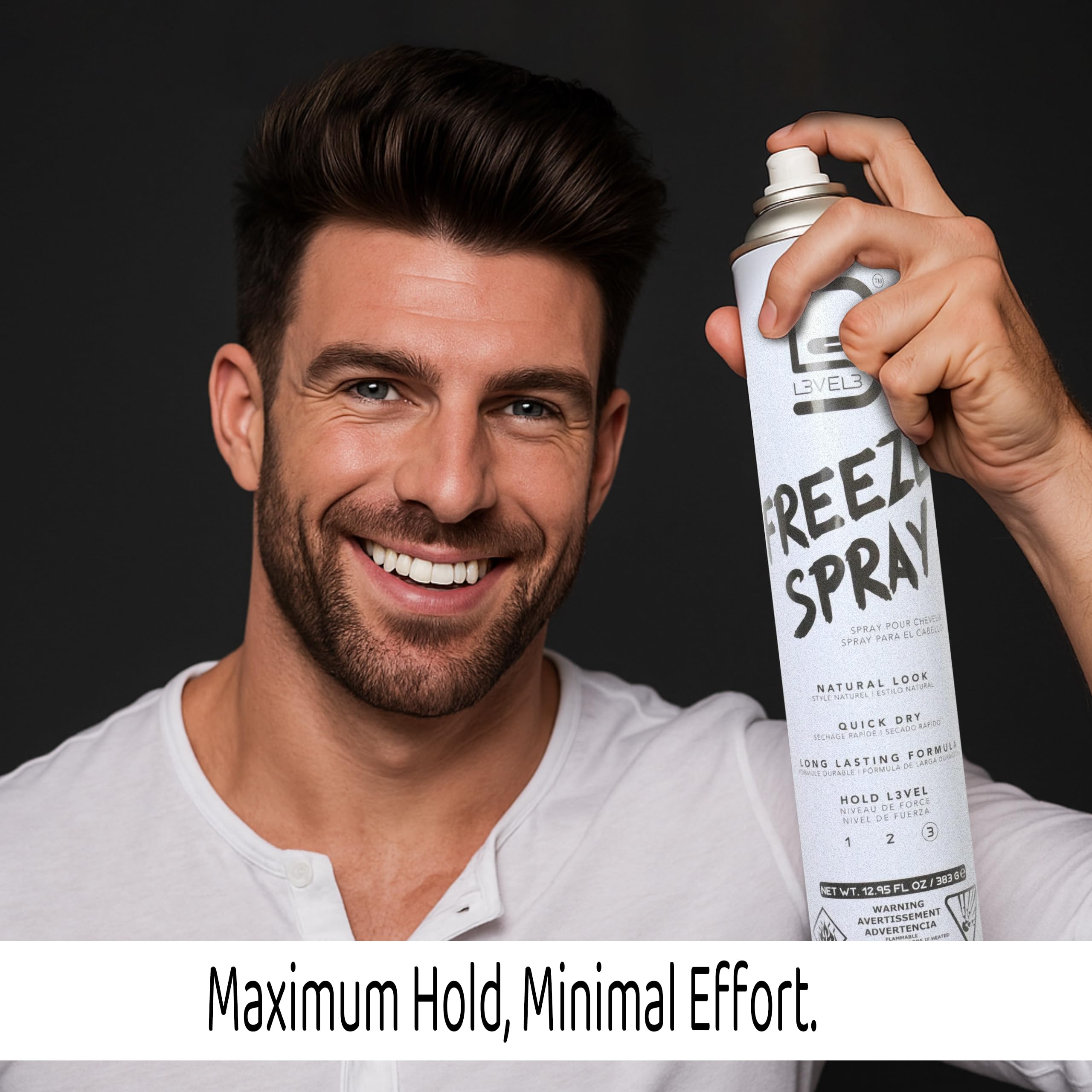 Control de humedad con spray L3 Nivel 3 para peinados definidos.