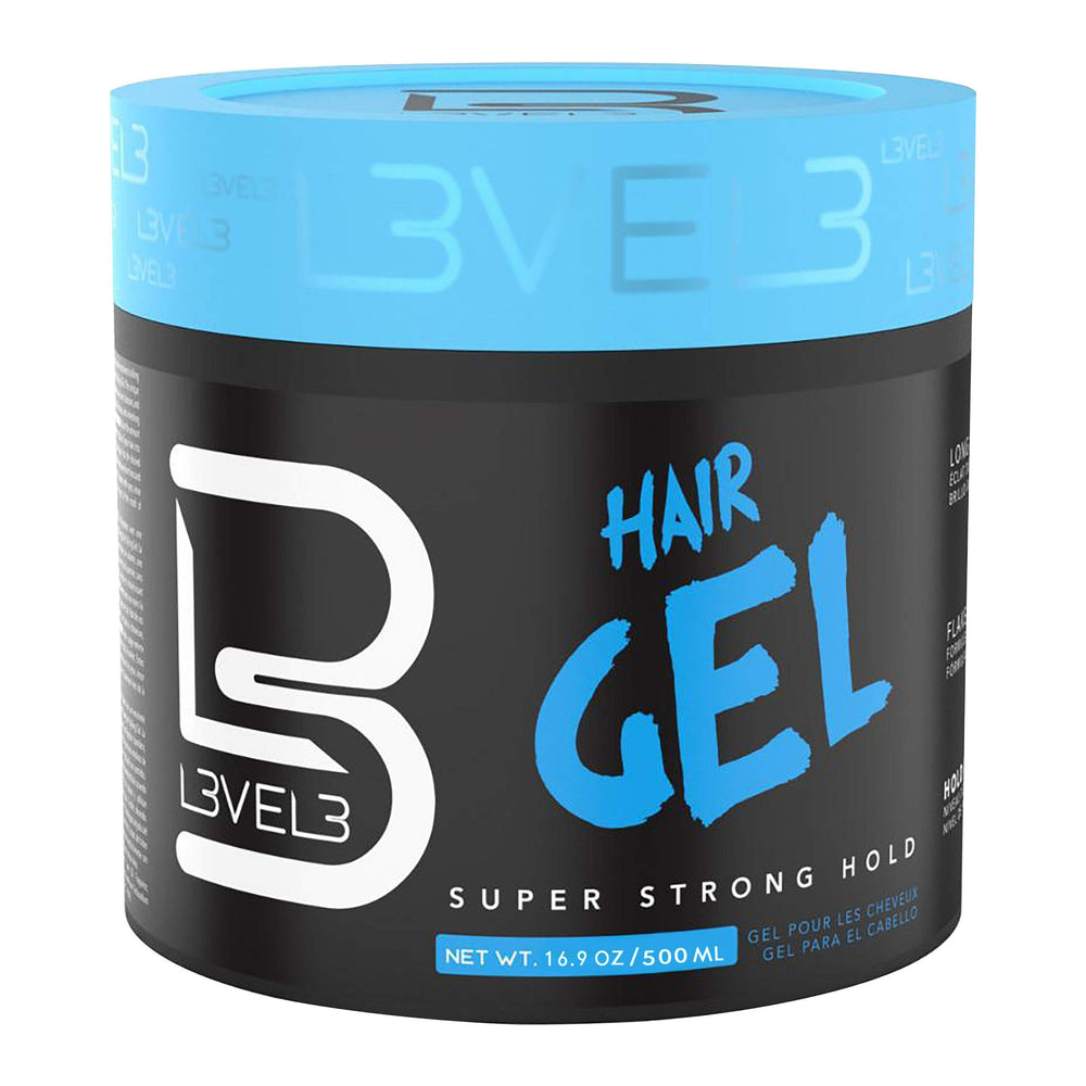 L3 Gel muestra sujeción extrema en la botella, ideal para estilos duraderos.