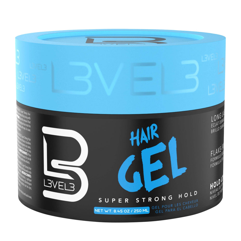 L3 Hair Gel bottle showing easy application and strong hold