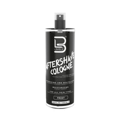 L3 Level 3 After Shave bottle pour showing hydrating finish
