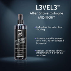 L3 Level 3 After Shave cedarwood oil closeup highlighting soothing touch