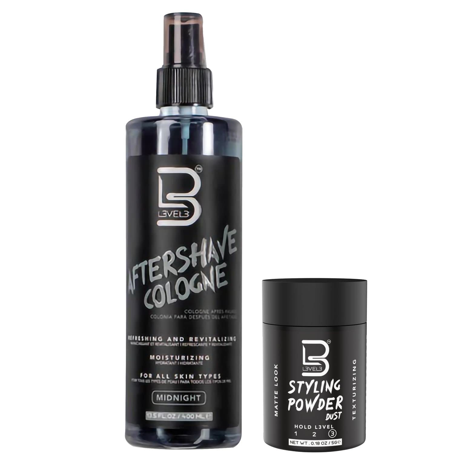 L3 Level 3 after-shave spray bottle delivers a refreshing post-shave feel.