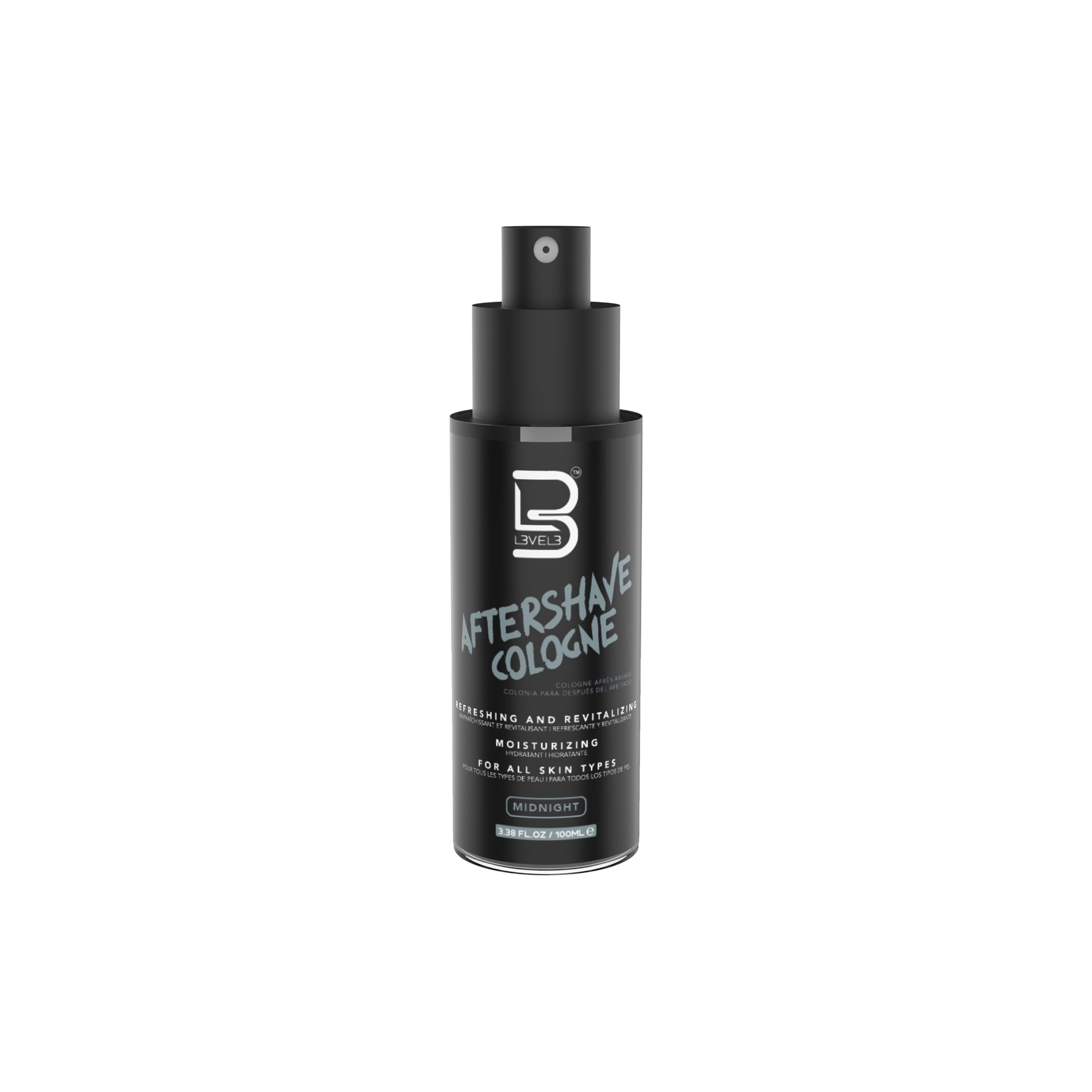 L3 Level 3 aftershave spray bottle ready for a refreshing post-shave ritual.