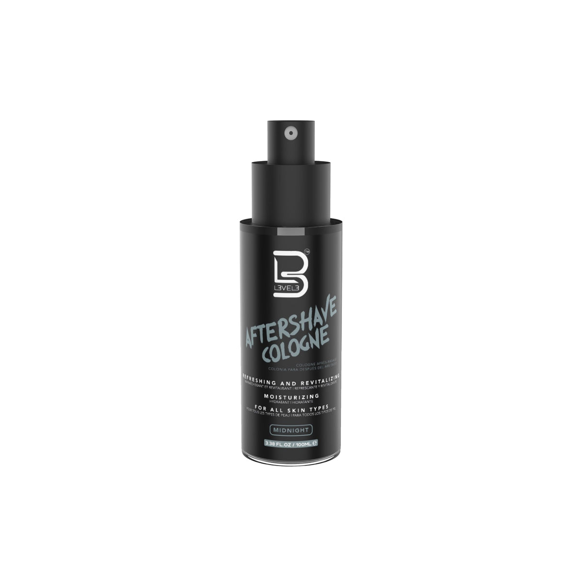L3 Level 3 aftershave spray bottle ready for a refreshing post-shave ritual.