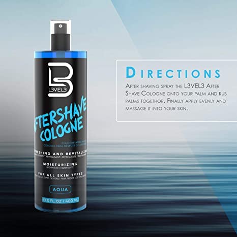 L3 Level 3 After Shave Spray cedarwood tonka bean note suggesting long-lasting masculine scent.