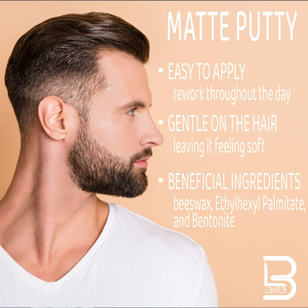 L3 Level 3 Matte Putty: adecuado para todos los tipos de pelo.
