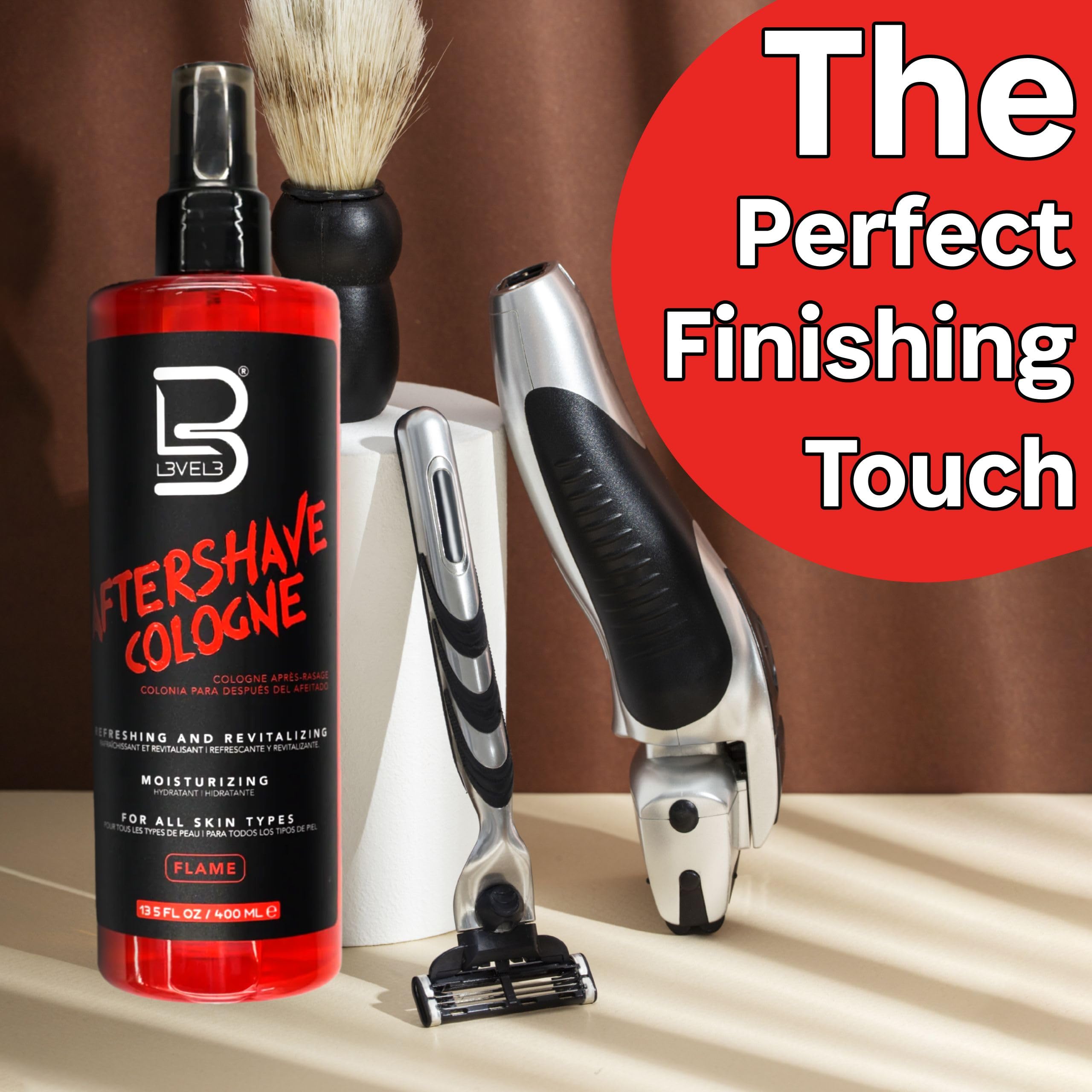 L3 Level 3 men's grooming routine enhancement after shaving.