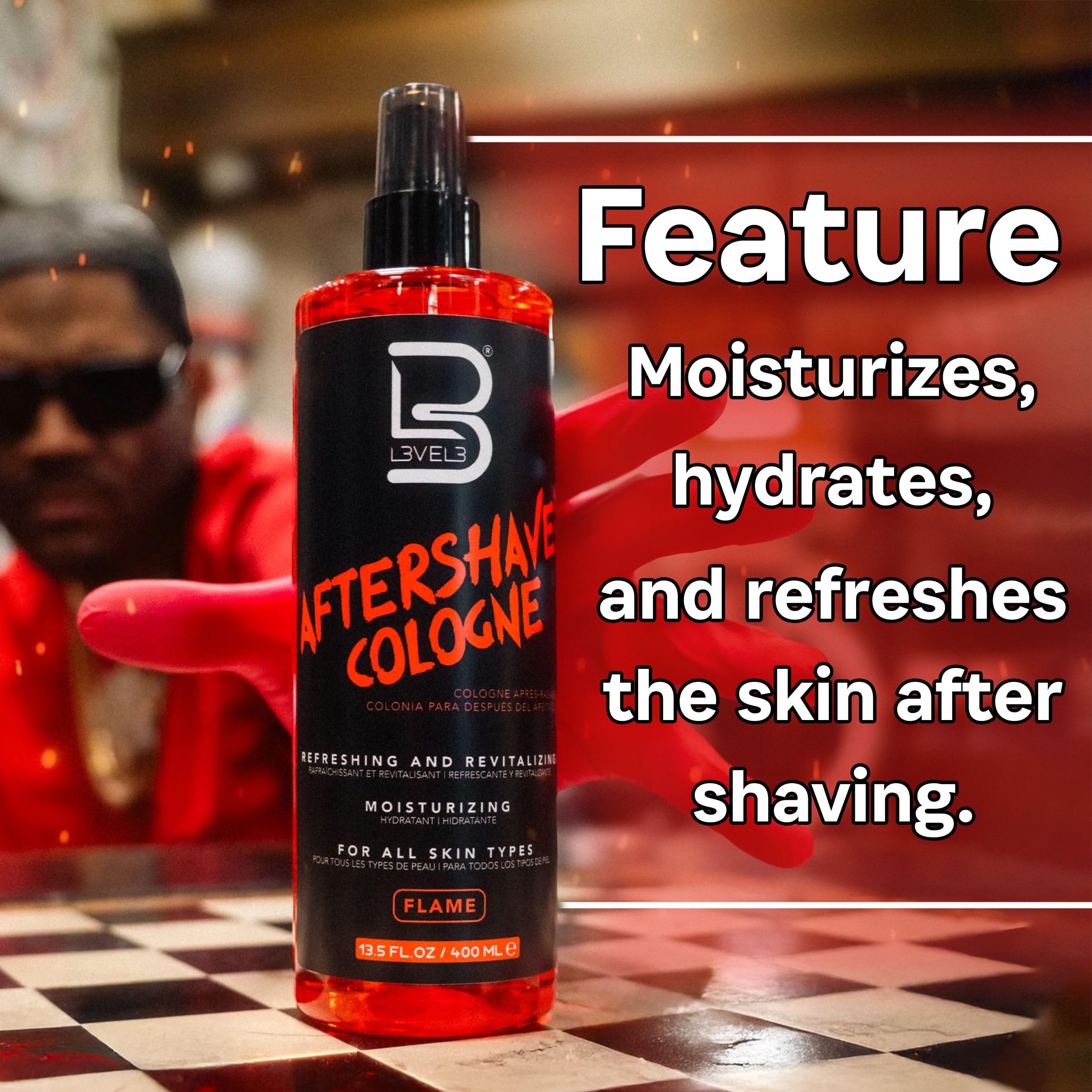 L3 Level 3 natural ingredients ginger and apple support moisturized skin.