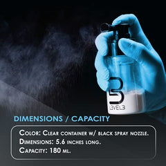 L3 Level 3 powder spray bottle with locking nozzle preventing spills