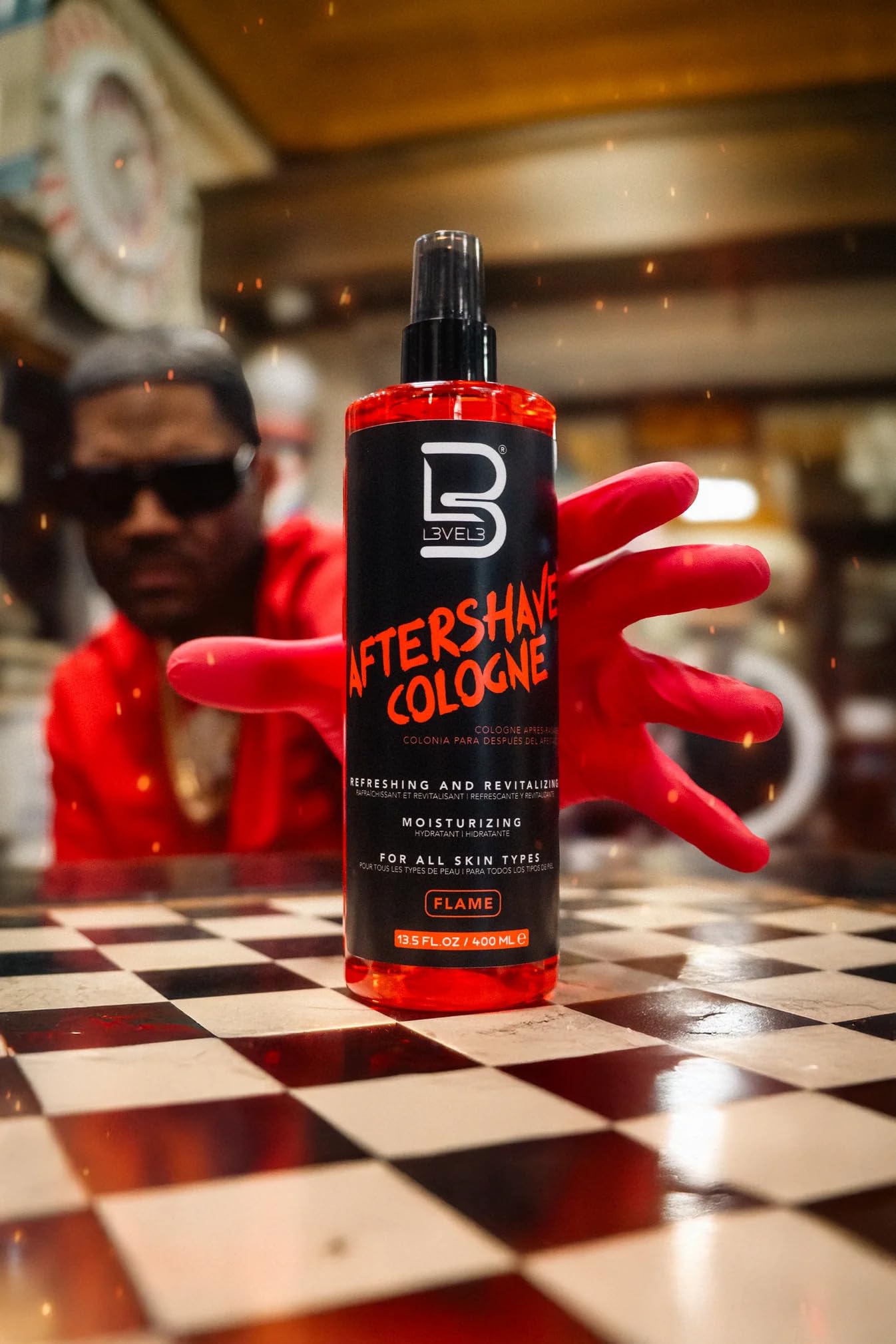 L3 Level 3 spray dispense closeup highlighting quick, refreshing application.