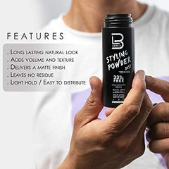 L3 Polvo Cabello Hombre, aplicación fácil para un look rápido.