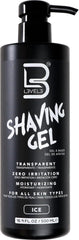 L3 Shaving Gel Ice bottle visual highlights the clear formula for precise shaving.