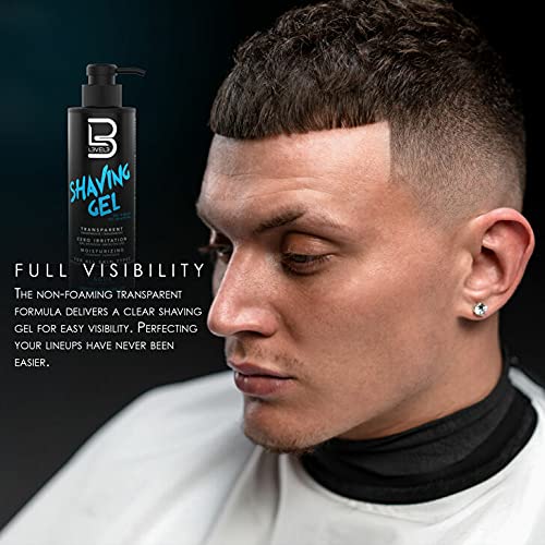 L3 Shaving Gel Ice face prep shows no hot towel needed.
