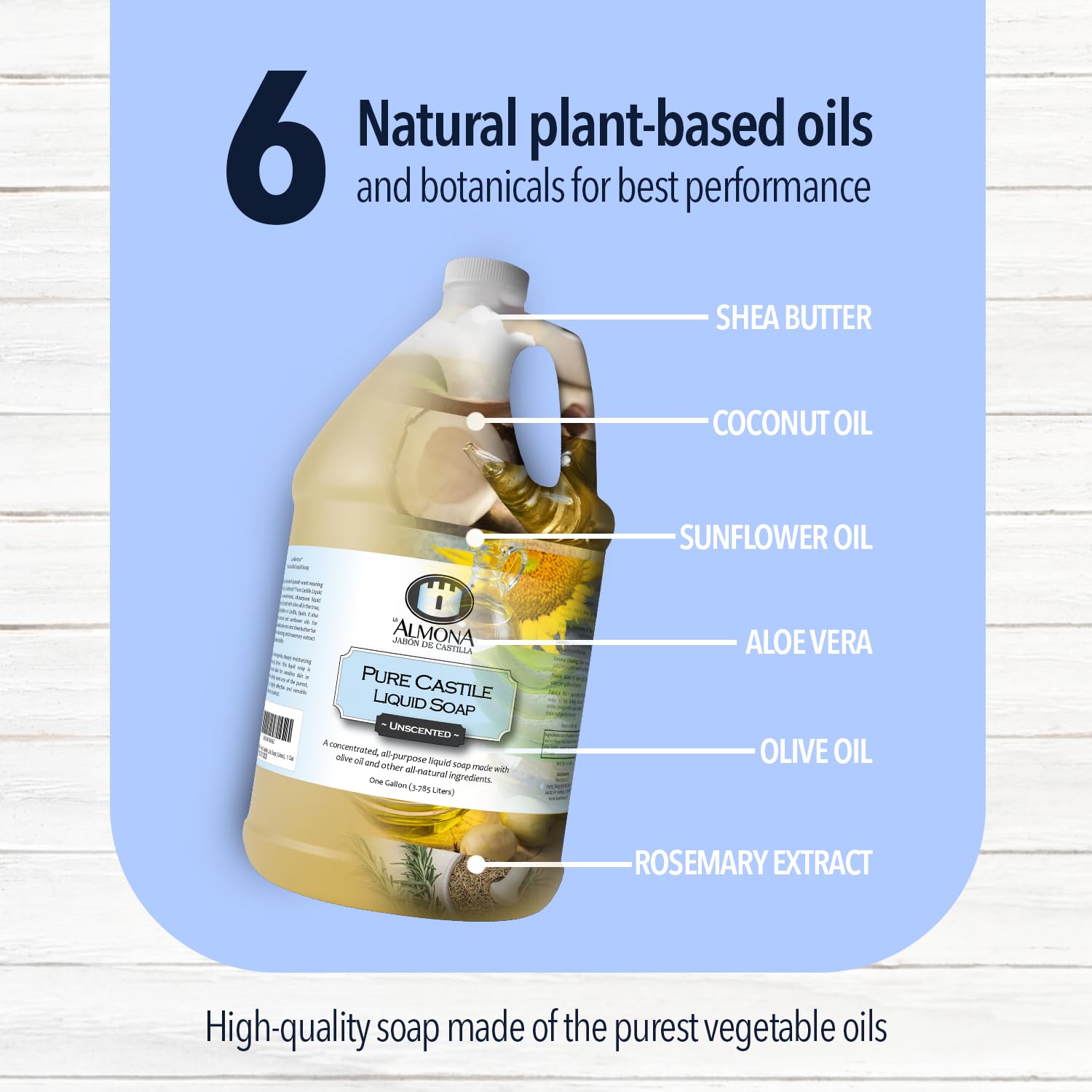La Almona bottle close up emphasizing natural ingredients