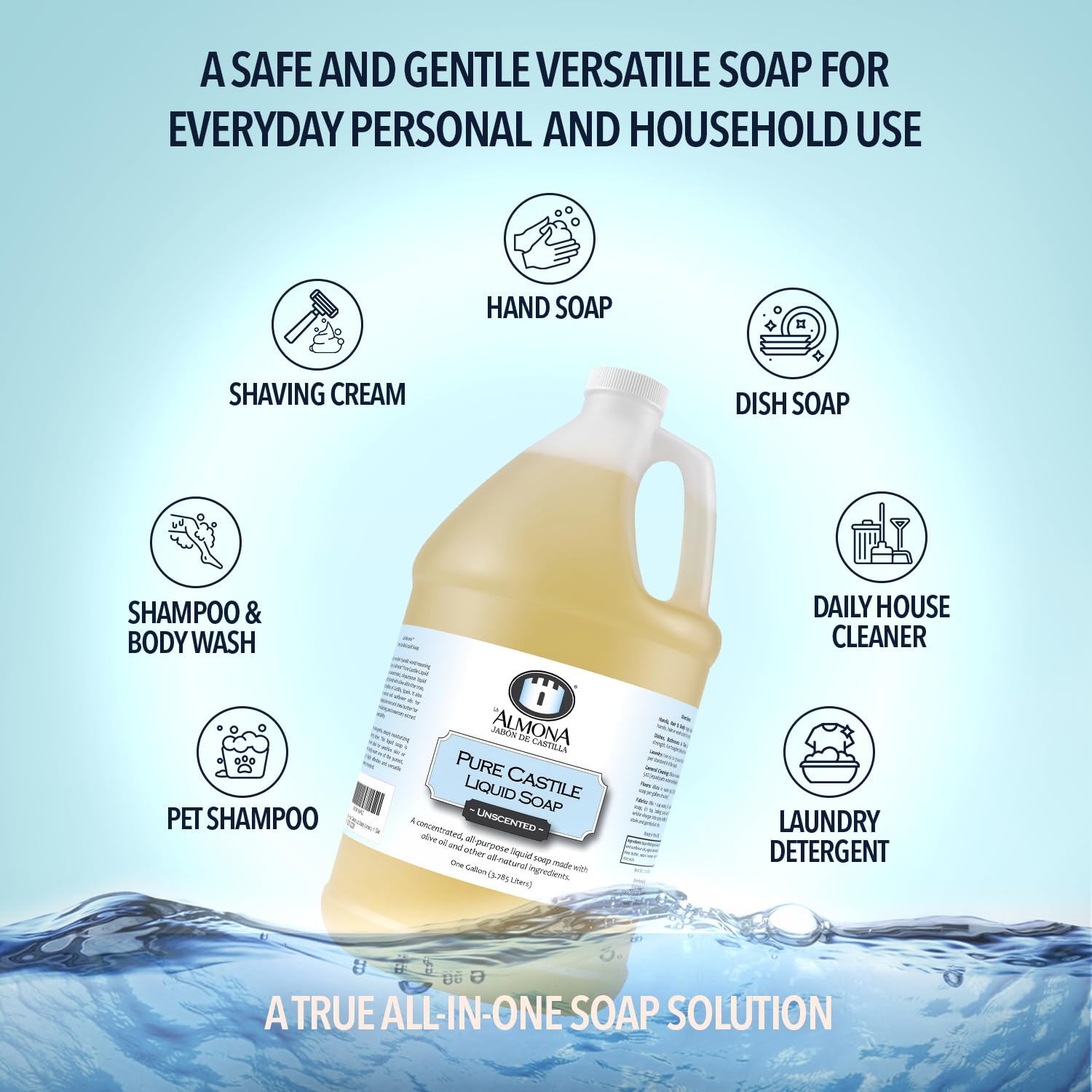 La Almona castile soap dish cleaning for natural kitchen care