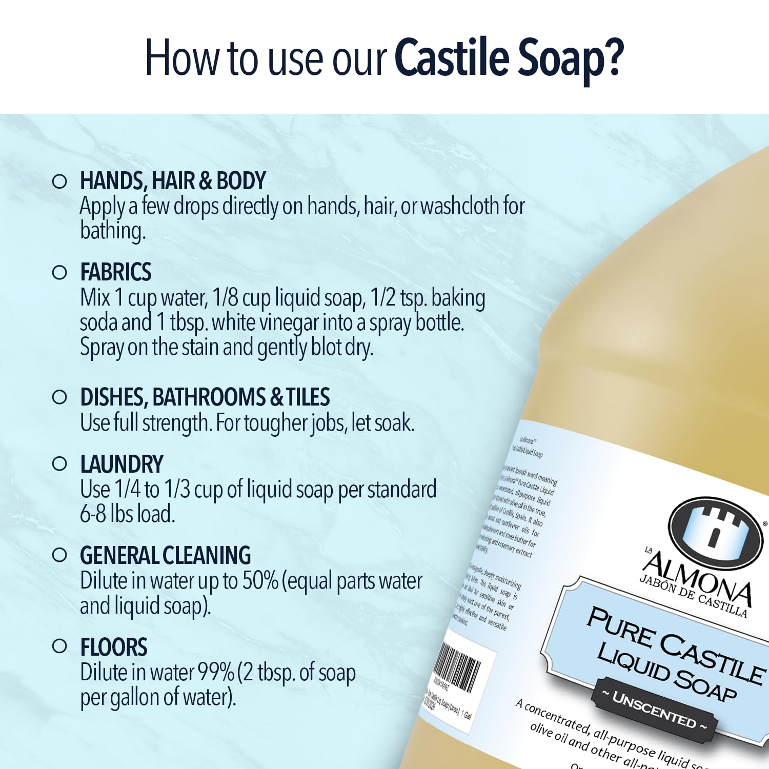 La Almona castile soap dog shampoo showing plant based pet care