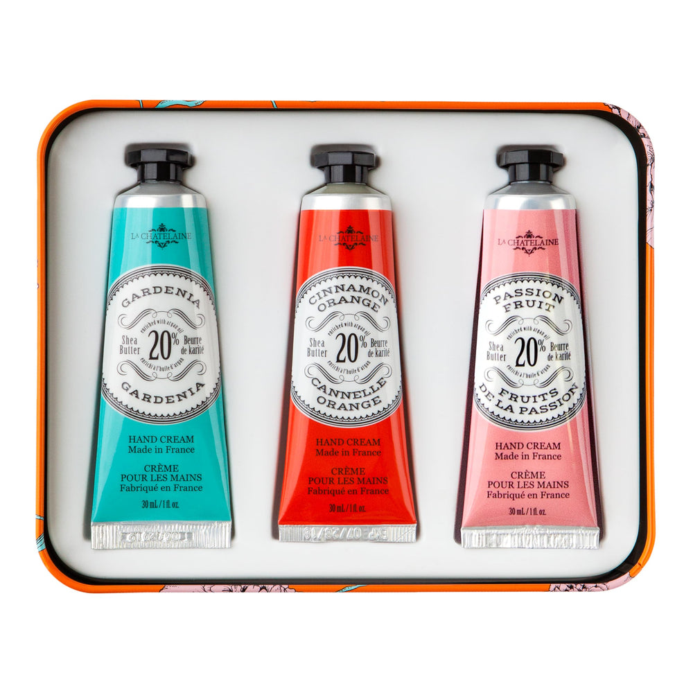 La Chatelaine Cinnamon Orange hand cream trio tin refreshing moisture