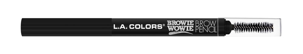 L.A. COLORS Browie Wowie Brow Pencil negro: spoolie para difuminar y dar forma.