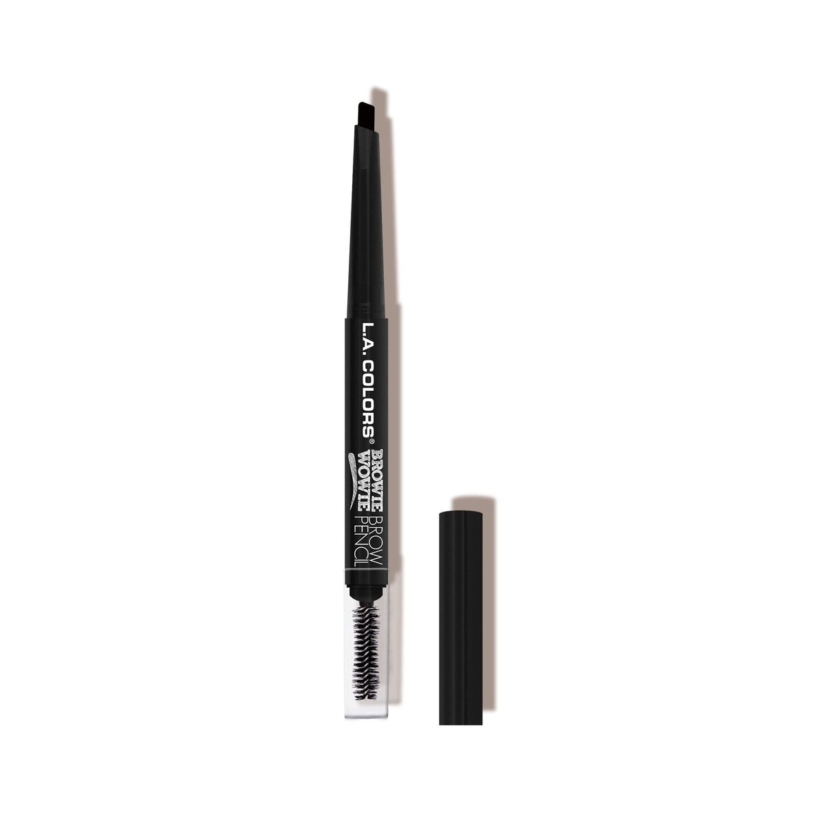 L.A. COLORS Browie Wowie Brow Pencil negro: definición duradera para cejas naturales.
