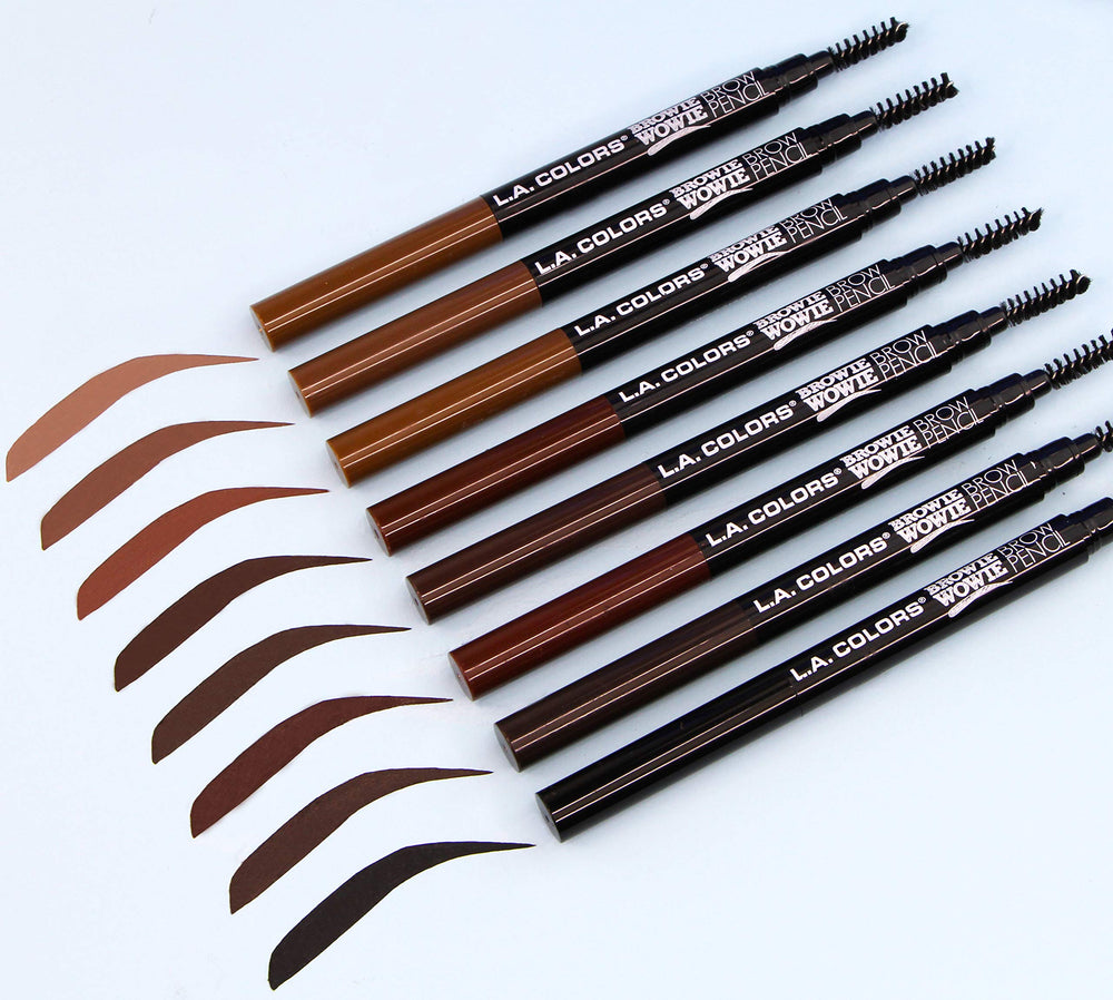 L.A. COLORS Browie Wowie Brow Pencil negro: acabado definido para todo el día.