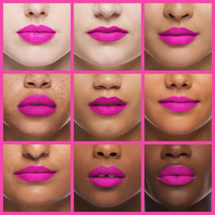 L.A. COLORS Pink Parfait swatch shows rich color and smooth texture for volumized lips.