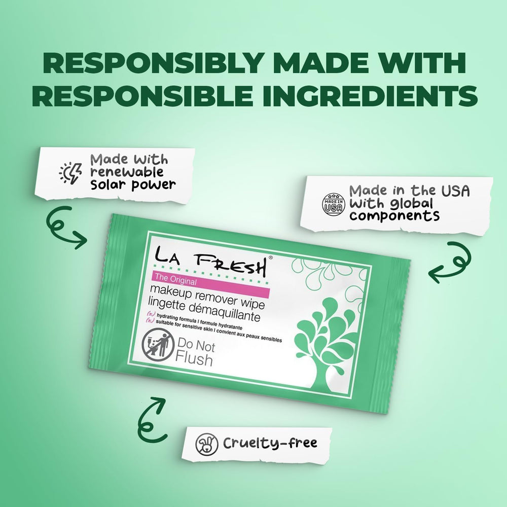 La Fresh brand emphasizes travel-friendly, environmentally conscious skincare products.